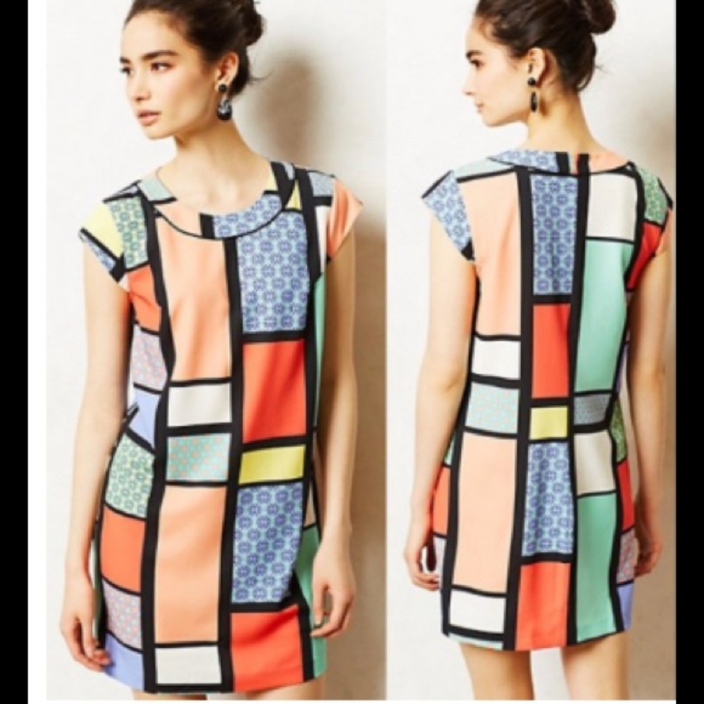 2P Anthropologie Modernist Shift By Hi There from Karen Walker - Picture 1 of 3
